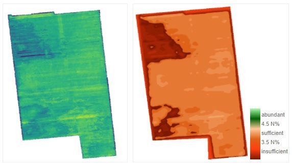 Calibrated Nitrogen map