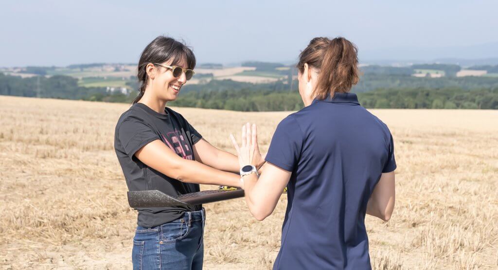 eBee drone training in the field