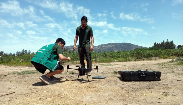 NutriGis team with drone